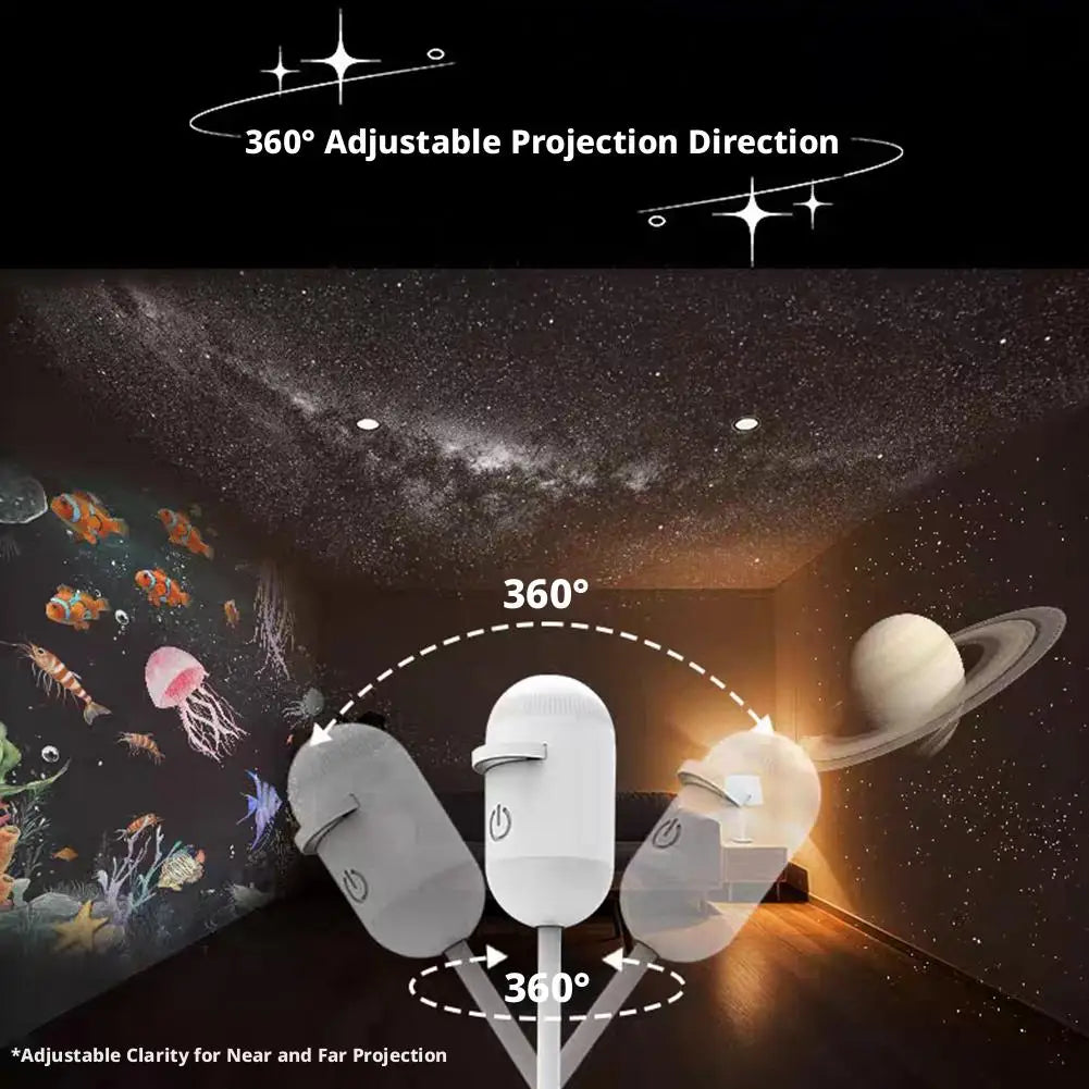 GalaxyStar™ 2-in-1 Rotating Galaxy Projector Night Light